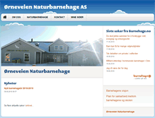 Tablet Screenshot of orneveien.barnehage.no