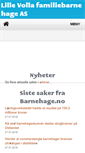 Mobile Screenshot of lillevolla.barnehage.no