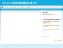 Tablet Screenshot of lillevolla.barnehage.no